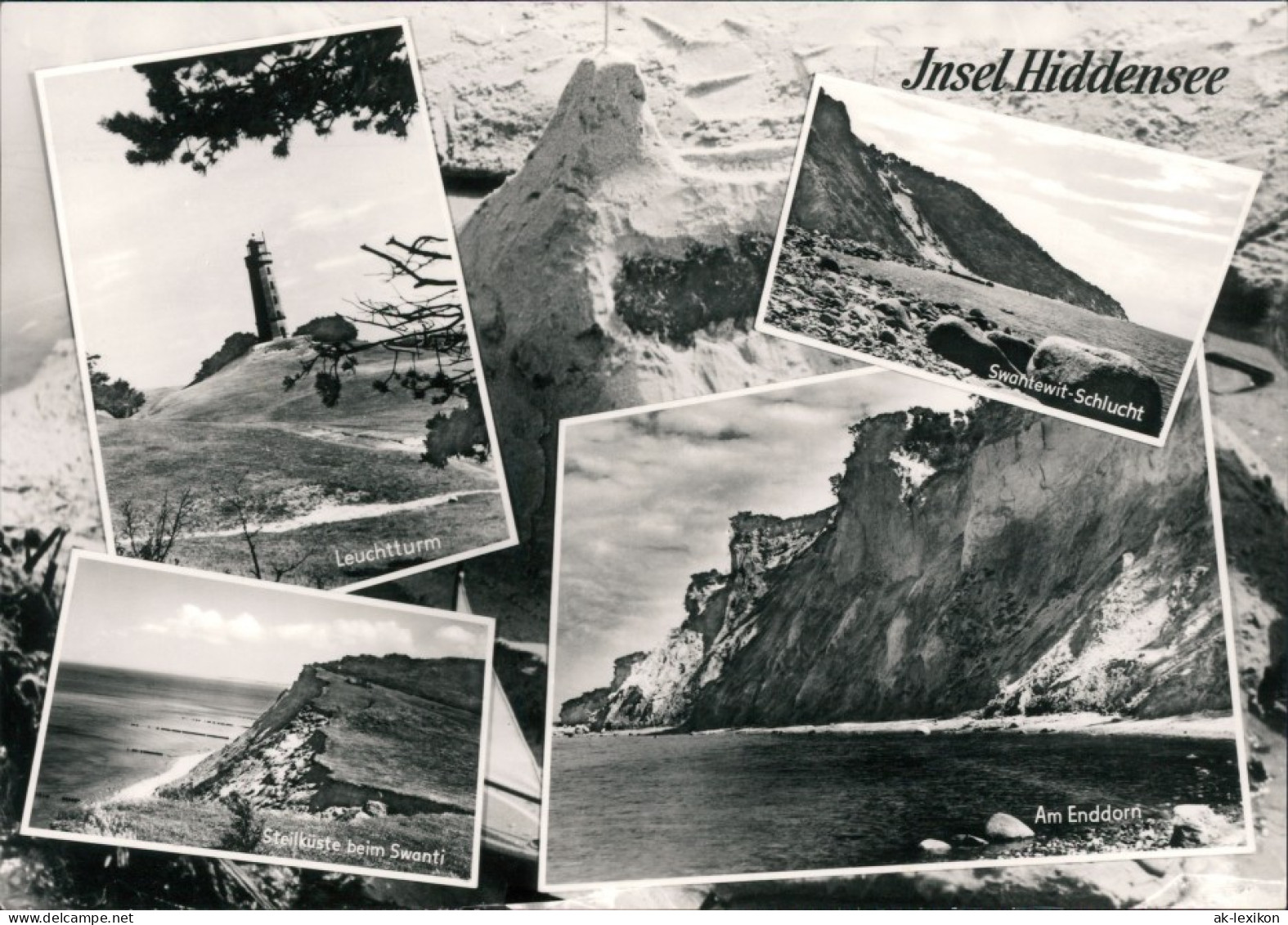 Hiddensee Hiddensjö, Hiddensöe Leuchtturm, Steilküste - MB 1978  - Hiddensee