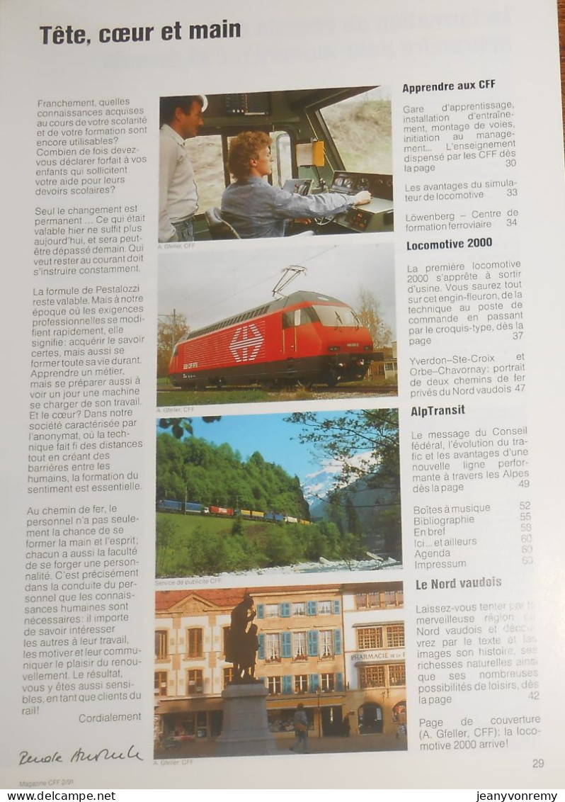 CFF Magazine. Février 1991. - Eisenbahnen & Bahnwesen