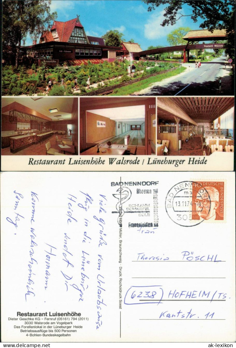 Walsrode Restaurant Luisenhöhe, Außen- Und Innenansichten 1974 - Walsrode