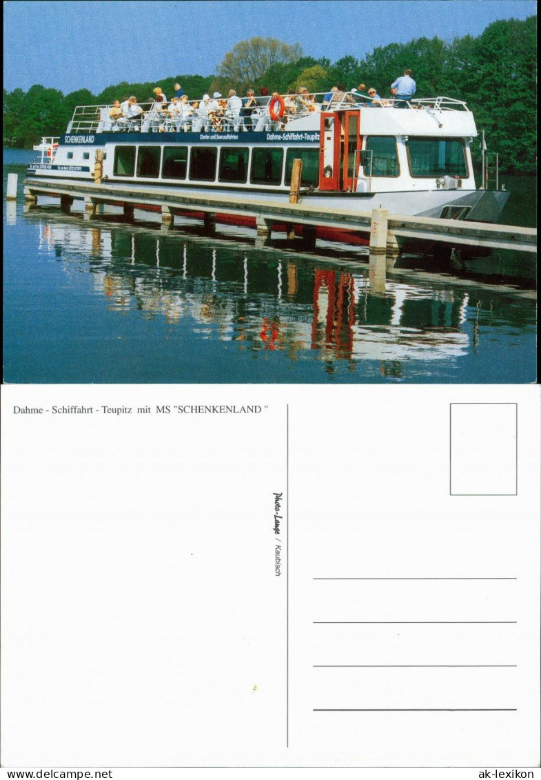 Ansichtskarte Teupitz Fähre MS "Schenkenland" 1995 - Teupitz