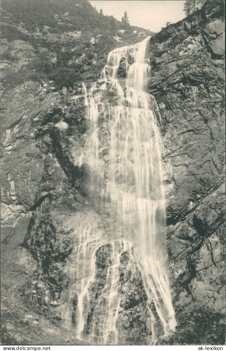 Ansichtskarte Bad Gastein Wasserfall Waterfall - Schleierfall 1912 - Bad Gastein