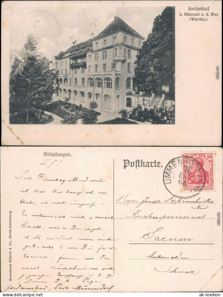 Ansichtskarte Biberach An Der Riß Hausansicht 1908 - Biberach