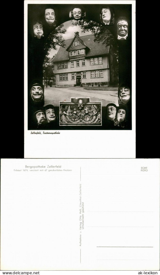 Ansichtskarte Clausthal-Zellerfeld Bergapotheke Fratzen-Apotheke 1960 - Clausthal-Zellerfeld