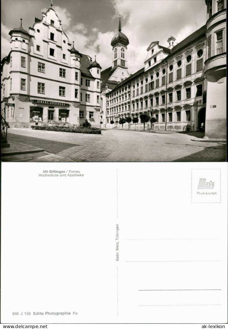 Ansichtskarte Dillingen A. D. Donau Hochschule Und Apotheke 1964 - Dillingen