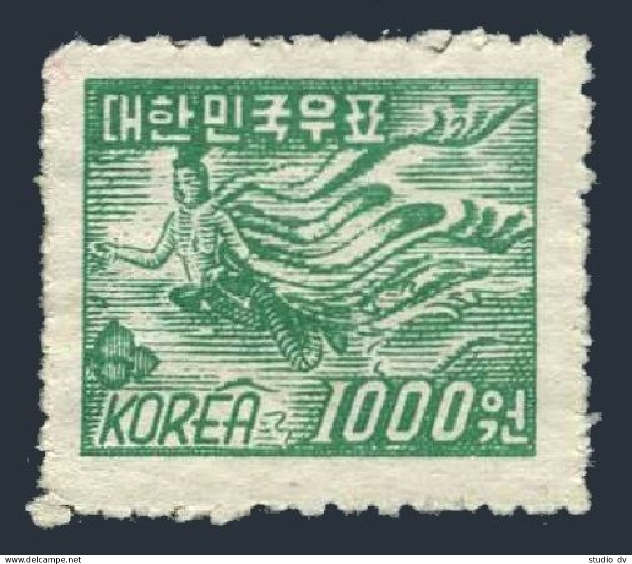 Korea South 126,hinged No Gum.Michel 94. Mural From Ancient Tomb,1951. - Corée Du Sud