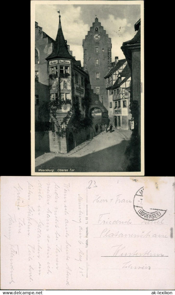 Ansichtskarte Meersburg Obertor 1935 - Meersburg