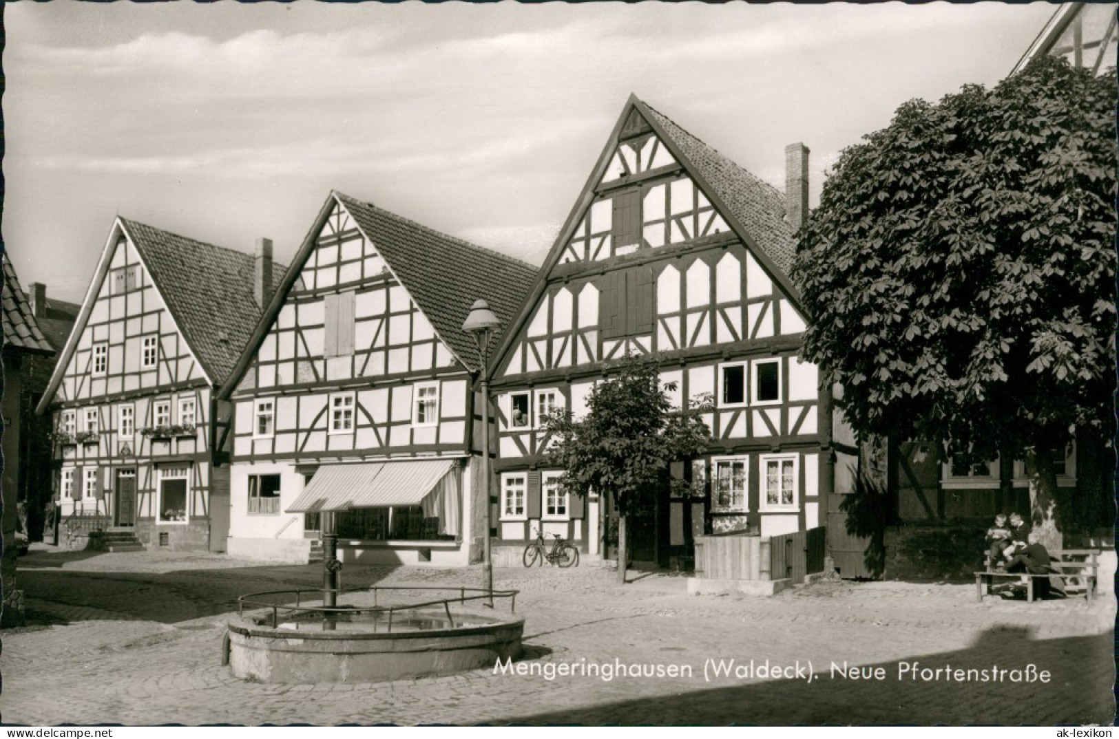 Bad Arolsen Neue Pfortenstrasse, Geschäft, Fachwerkhäuser 1965 - Bad Arolsen