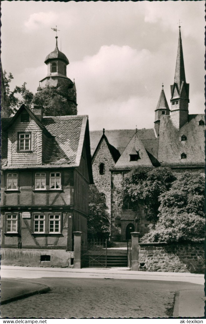 Ansichtskarte Butzbach Häuser Partie Mit Museum Und Kirche 1960 - Butzbach