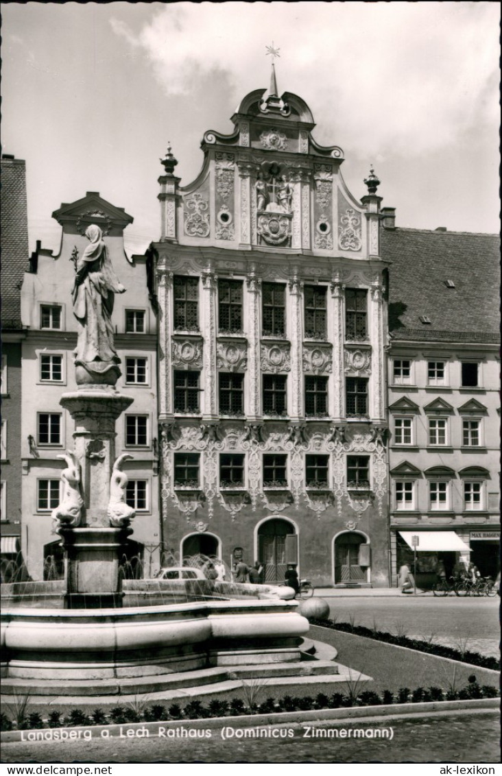 Ansichtskarte Landsberg Am Lech Rathaus, Brunnen, Dominicus Zimmermann 1960 - Landsberg