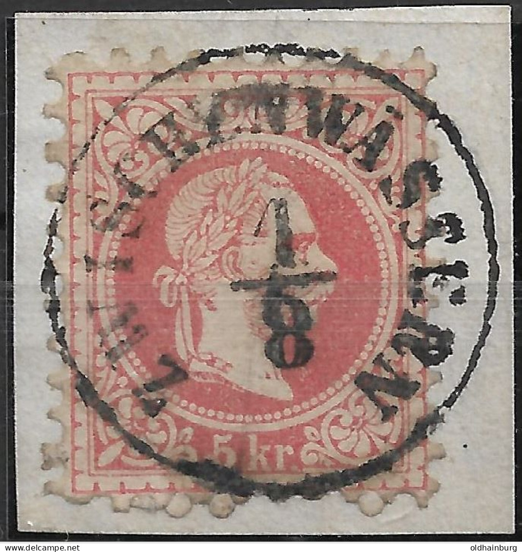 0451g: Ausgabe 1867, Briefstück 5 Kreuzer - Oblitérés