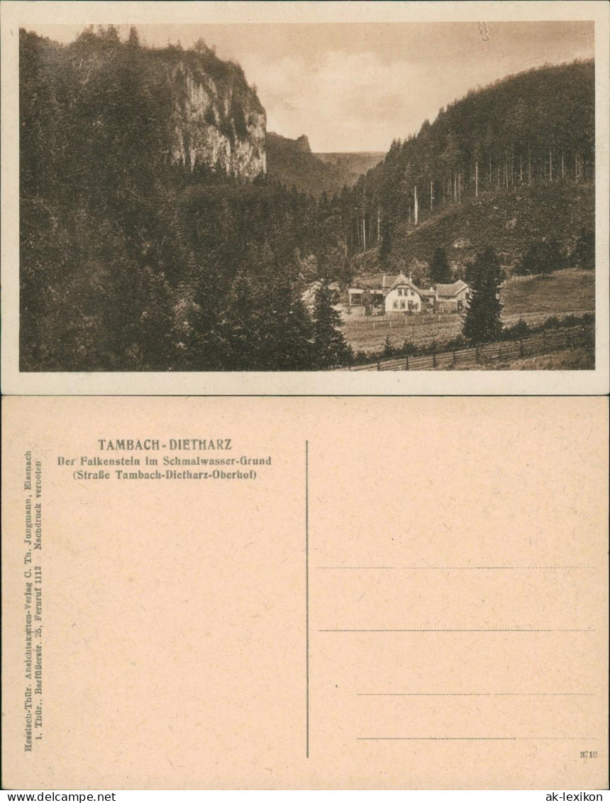 Ansichtskarte Tambach-Dietharz Falkenstein Im Schmalwasser-Grund 1924 - Tambach-Dietharz