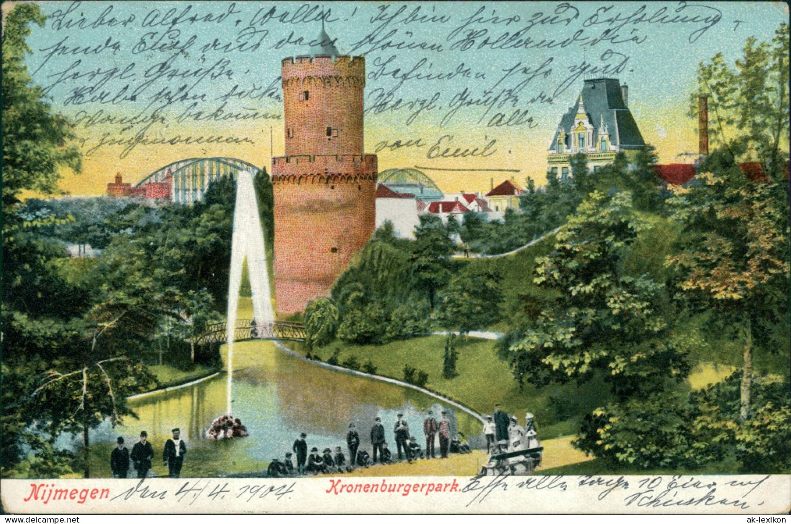 Ansichtskarte Nimwegen Nijmegen Kronenburgerpark 1904 - Nijmegen