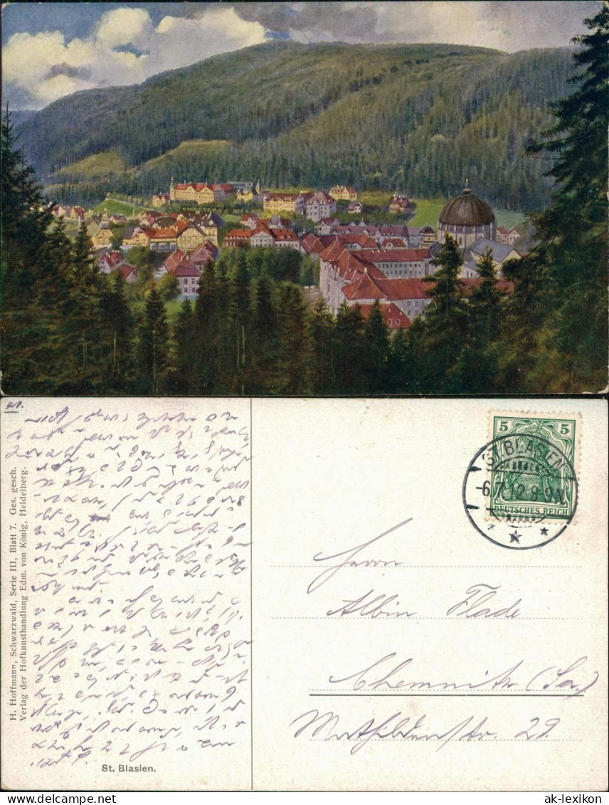 Ansichtskarte St. Blasien Panorama-Ansicht 1912 - St. Blasien