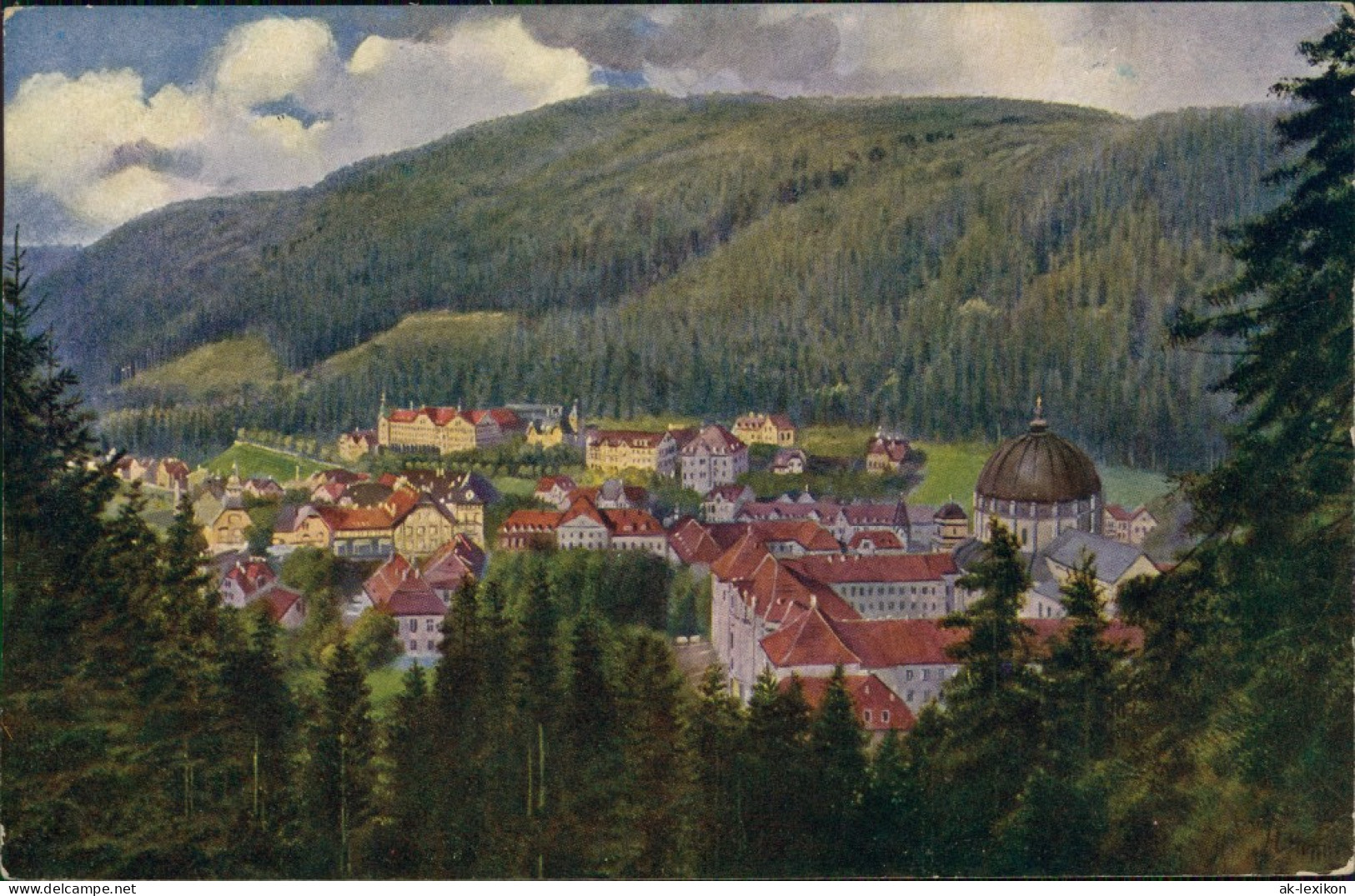 Ansichtskarte St. Blasien Panorama-Ansicht 1912 - St. Blasien