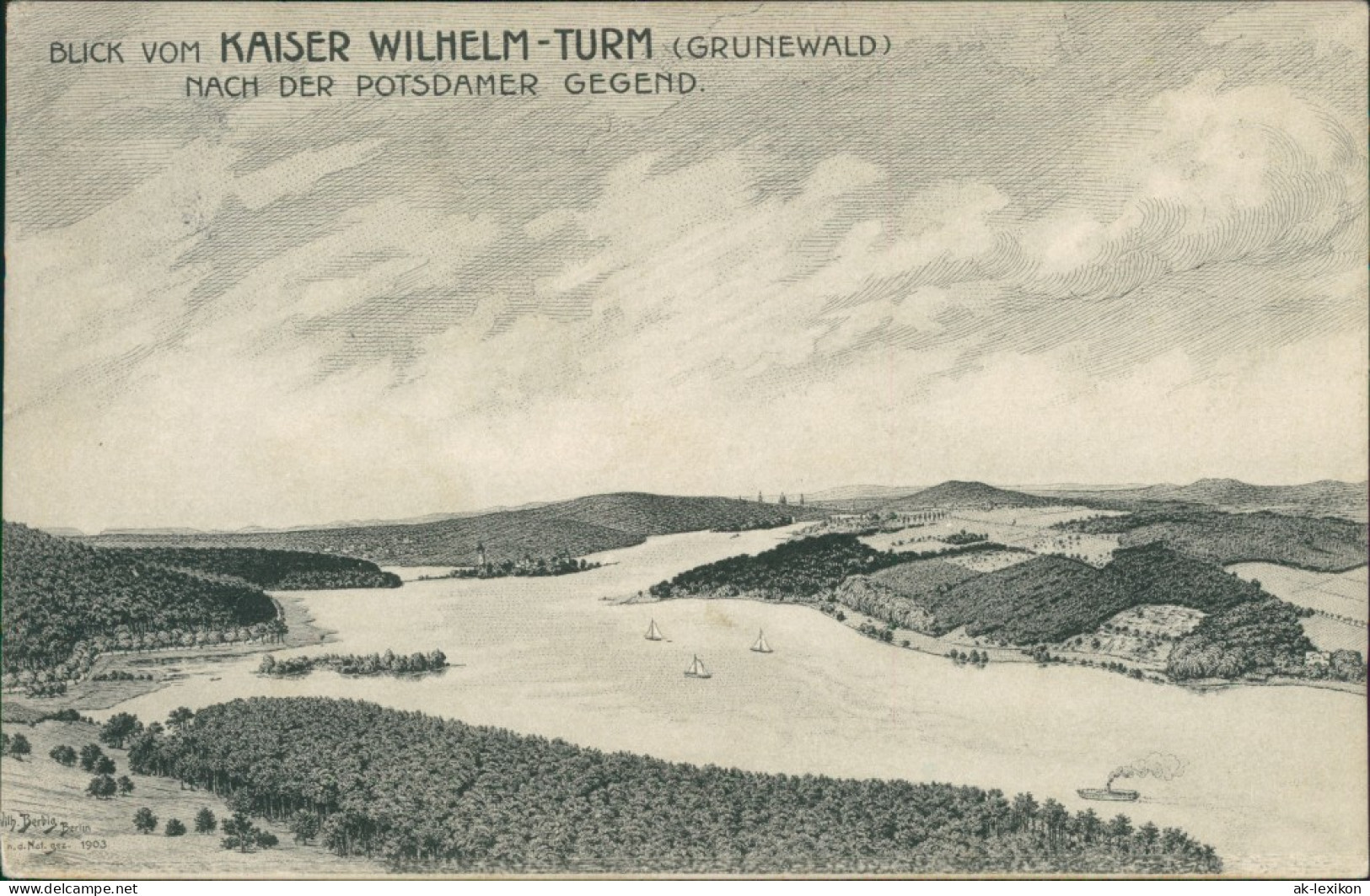 Grunewald-Berlin Grunewaldturm (Kaiser-Wilhelm-Turm)    Potsdamer Gegend 1903 - Grunewald