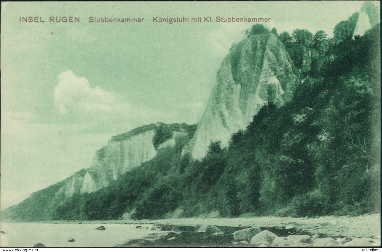 Ansichtskarte Stubbenkammer-Sassnitz Saßnitz Königsstuhl 1908 - Sassnitz