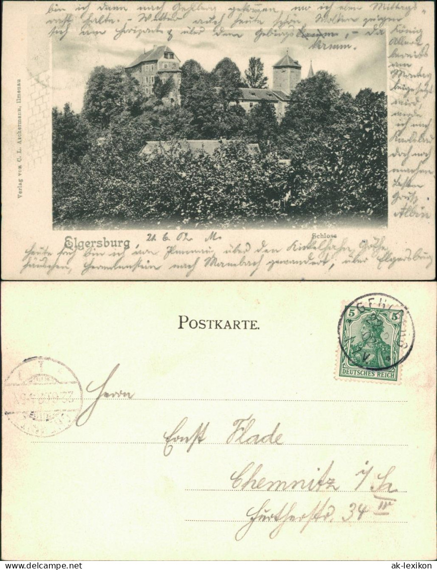 Ansichtskarte Elgersburg Schloss Elgersburg 1902 - Elgersburg