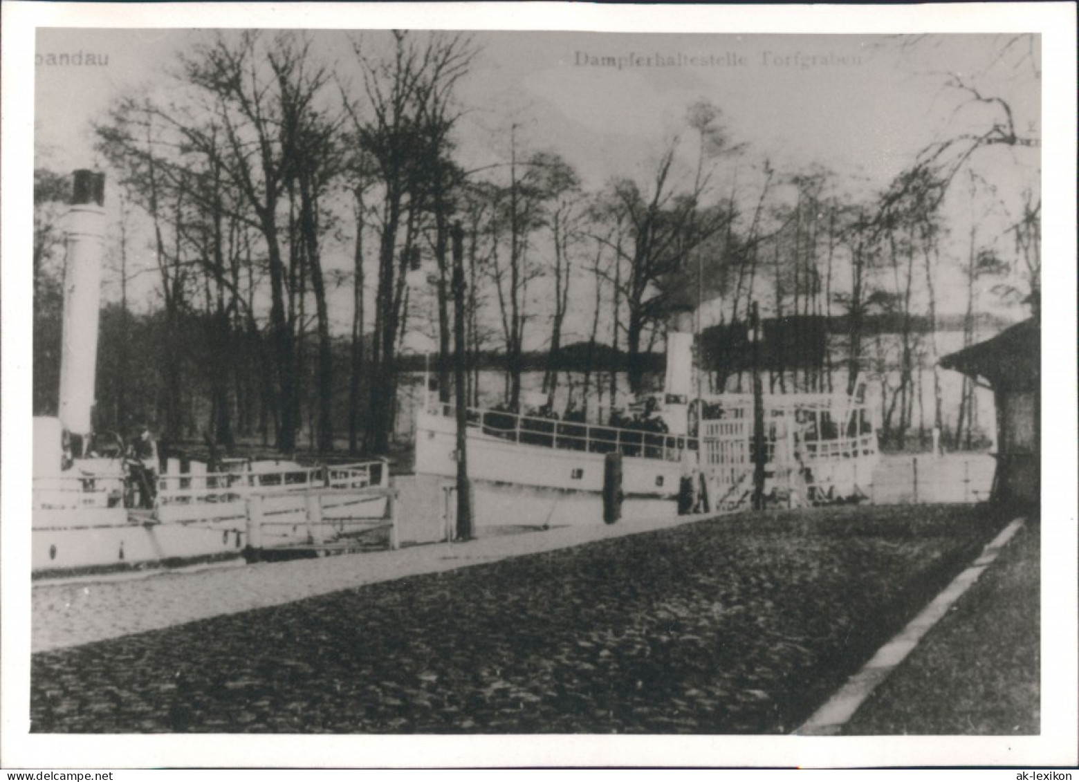 Ansichtskarte Spandau-Berlin Dampferhaltestelle Torfgraben 1900 REPRO - Spandau