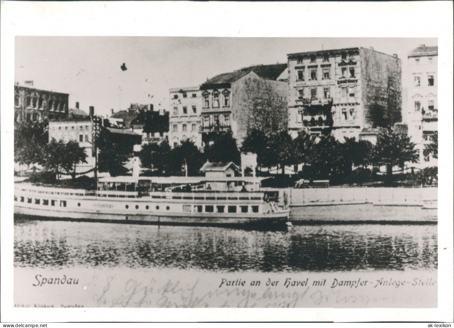 Spandau-Berlin Partie An Der Havel Mit Dampfer-Anlegestelle 1900 REPRO - Spandau