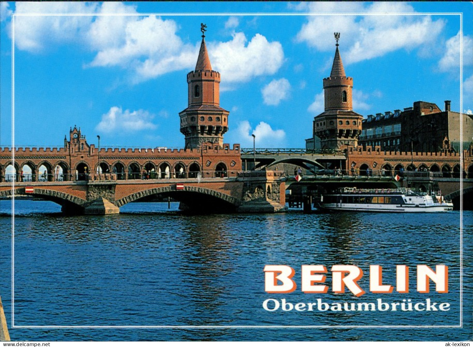 Ansichtskarte Friedrichshain-Berlin Oberbaumbrücke 1998 - Friedrichshain