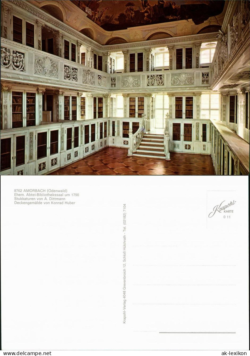 Ansichtskarte Amorbach Ehem. Abtei-Bibliotheksaal 1995 - Amorbach