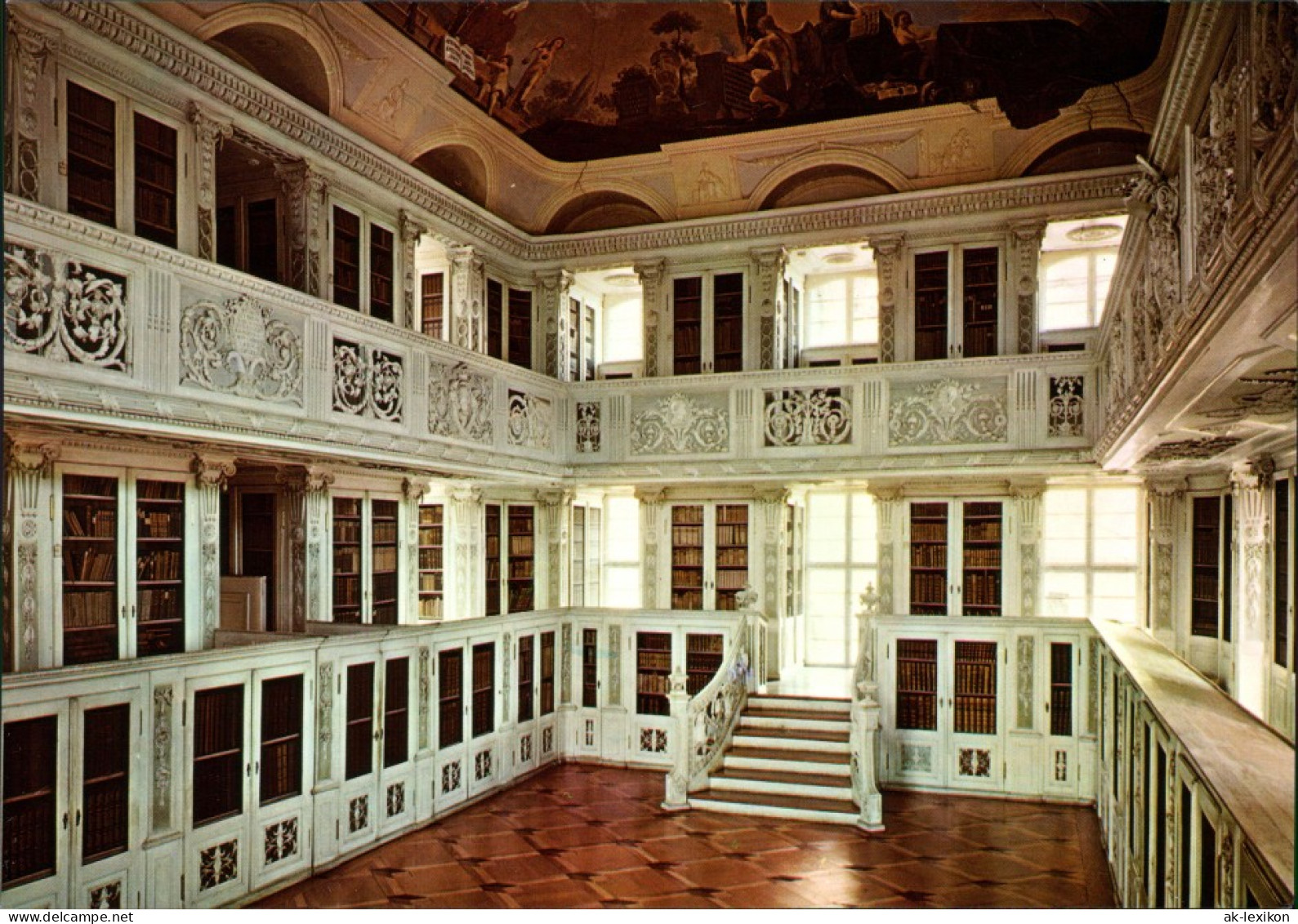 Ansichtskarte Amorbach Ehem. Abtei-Bibliotheksaal 1995 - Amorbach