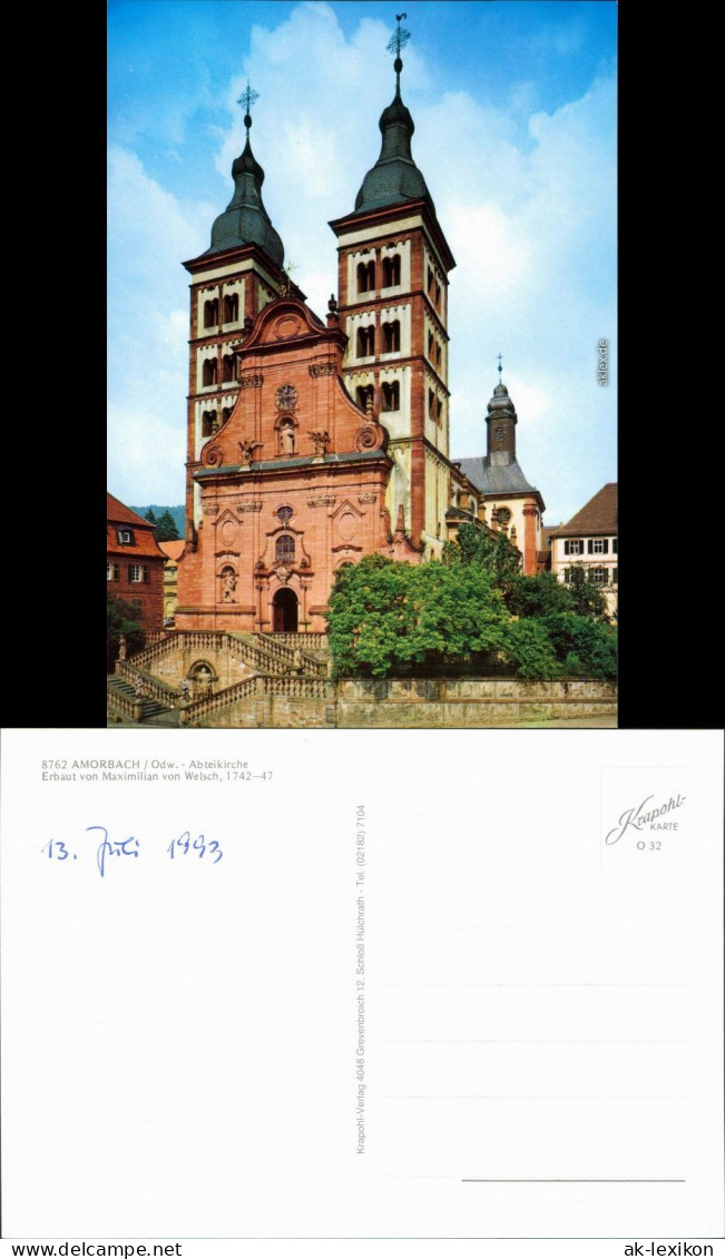 Ansichtskarte Amorbach Abteikirche 1993 - Amorbach