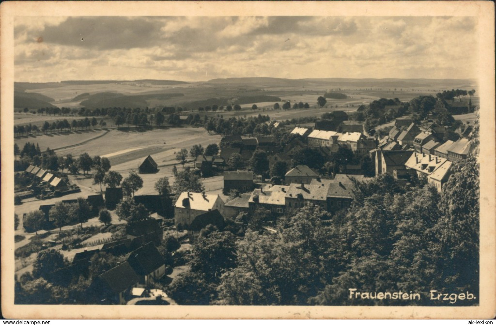 Ansichtskarte Frauenstein (Erzgebirge) Blick über Die Stadt 1932  - Frauenstein (Erzgeb.)