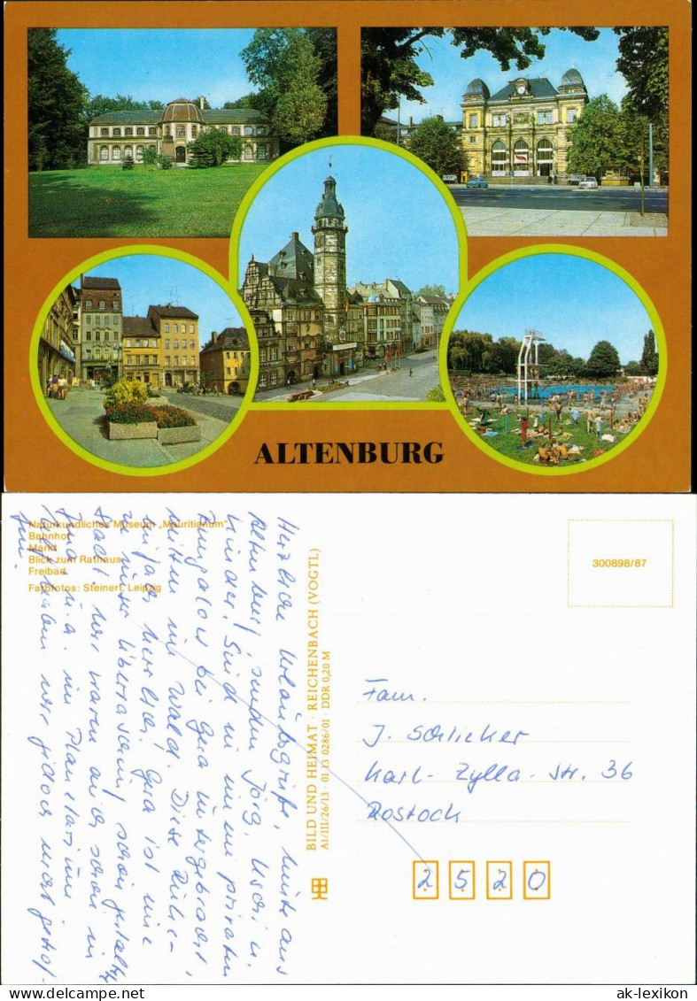 Altenburg Naturkundliches Bahnhof, Markt, Blick Zum Rathaus, Freibad 1982/1987 - Altenburg