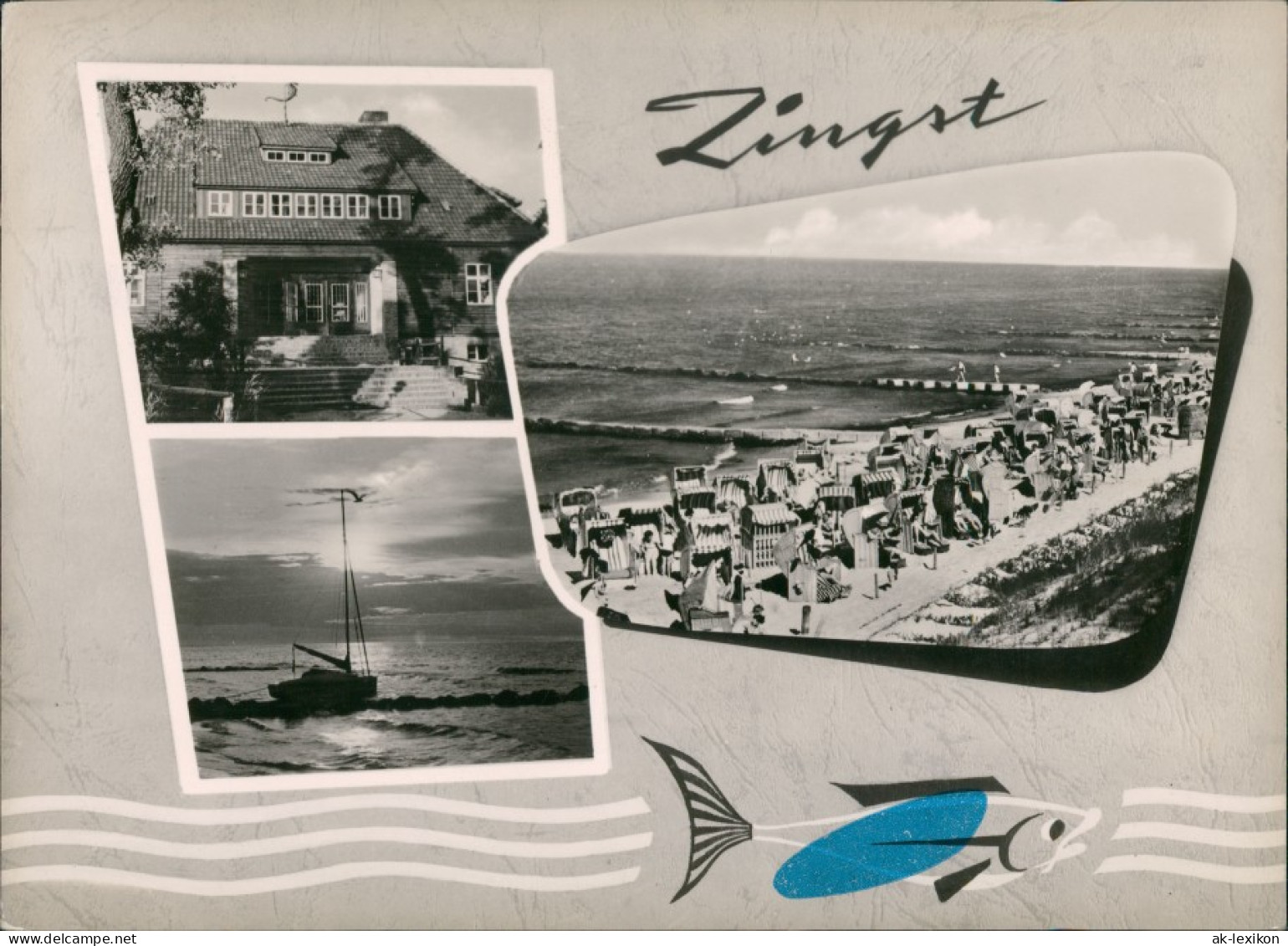 Ansichtskarte Zingst DDR Mehrbildkarte, Ostsee, Ostseebad, Strand 1964 - Zingst