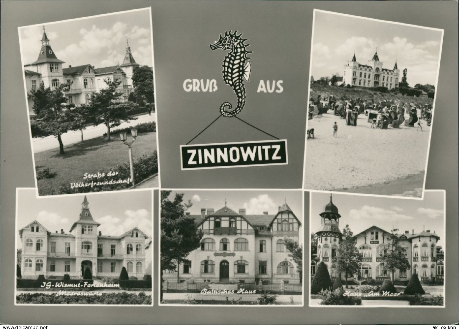 Zinnowitz DDR Mehrbild-AK Ua. Baltisches Haus, IG-Wismut-Ferienheim Uvm. 1964 - Zinnowitz