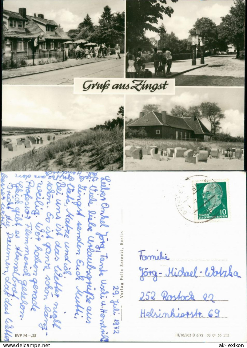 Ansichtskarte Zingst DDR Mehrbildkarte Mit 4 Ansichten / Fotos 1972 - Zingst