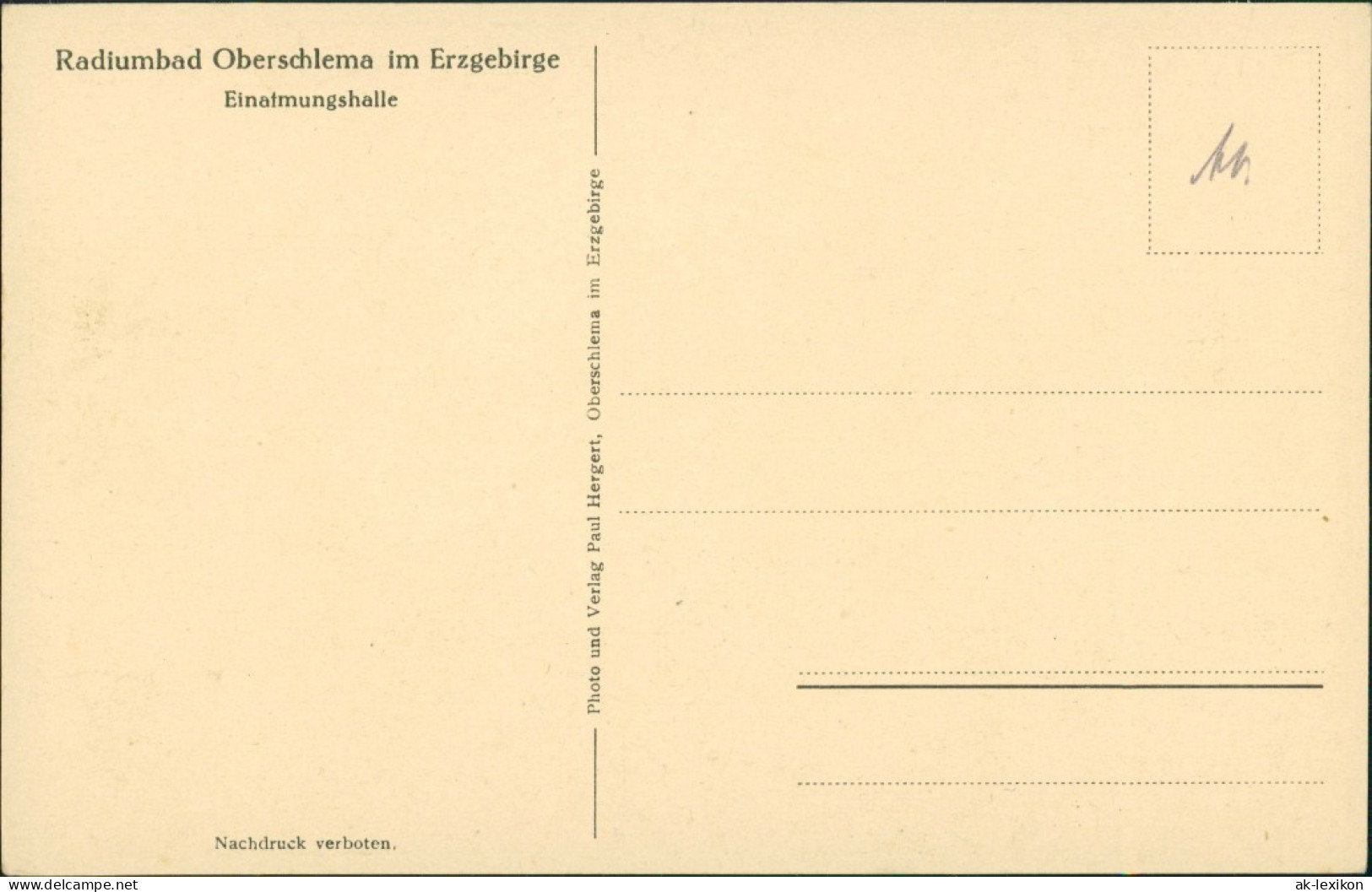 Ansichtskarte Oberschlema-Bad Schlema Kurhotel - Einatmungshalle 1932 - Bad Schlema