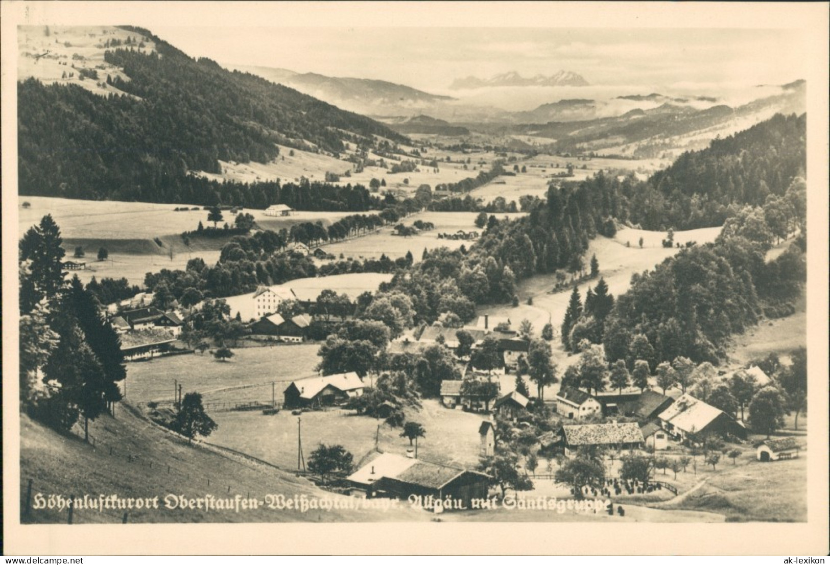 Ansichtskarte Oberstaufen Stadtpartie 1932 - Oberstaufen