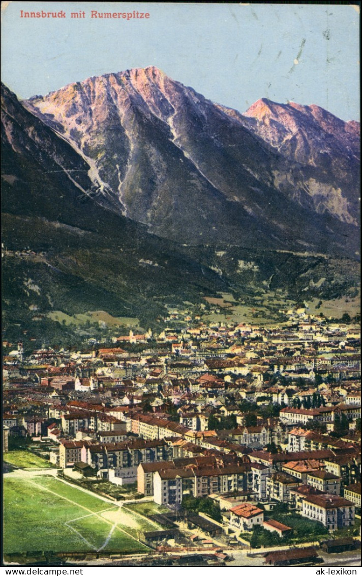 Ansichtskarte Innsbruck Stadtpartie, Bahnanlagen 1913 - Innsbruck