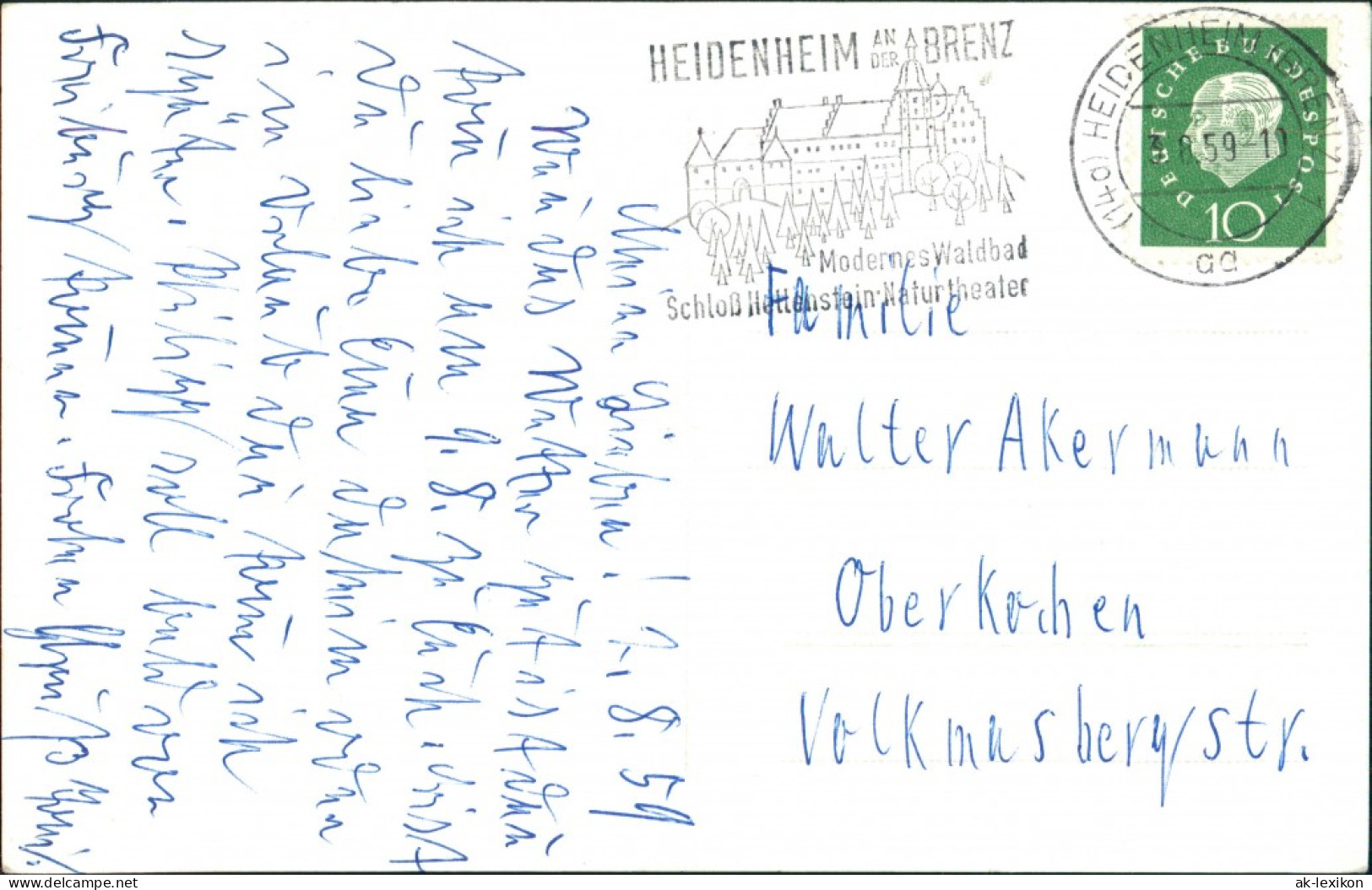 Heidenheim An Der Brenz "handschriftlich Philipp Seubert" 1959 Privatfoto - Heidenheim