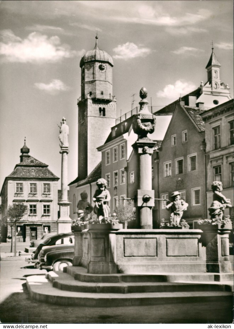 Ansichtskarte Weilheim (Oberbayern) Marienplatz, Auto 1965 - Weilheim