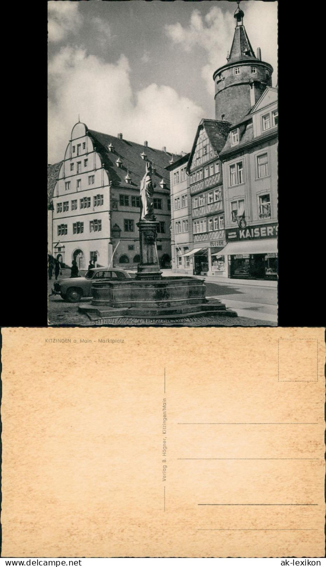 Ansichtskarte Kitzingen Marktplatz, Kaisres - Auto 1968 - Kitzingen