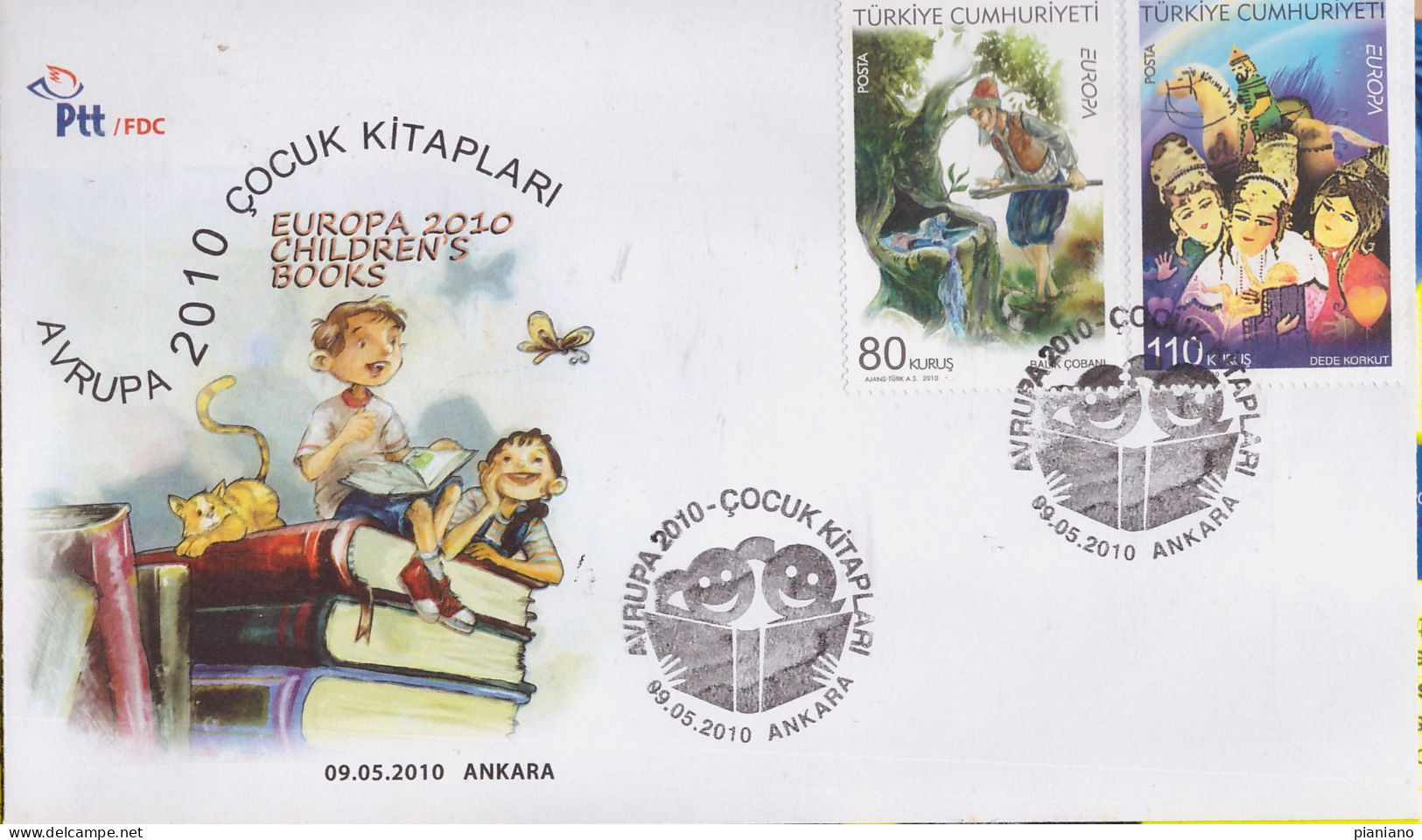 PIA -  Ri1Pg12+Eur- TURCHIA  - 2010 : EUROPA - Libri Per Bambini - FDC   -  (Yv  3513-14) - FDC