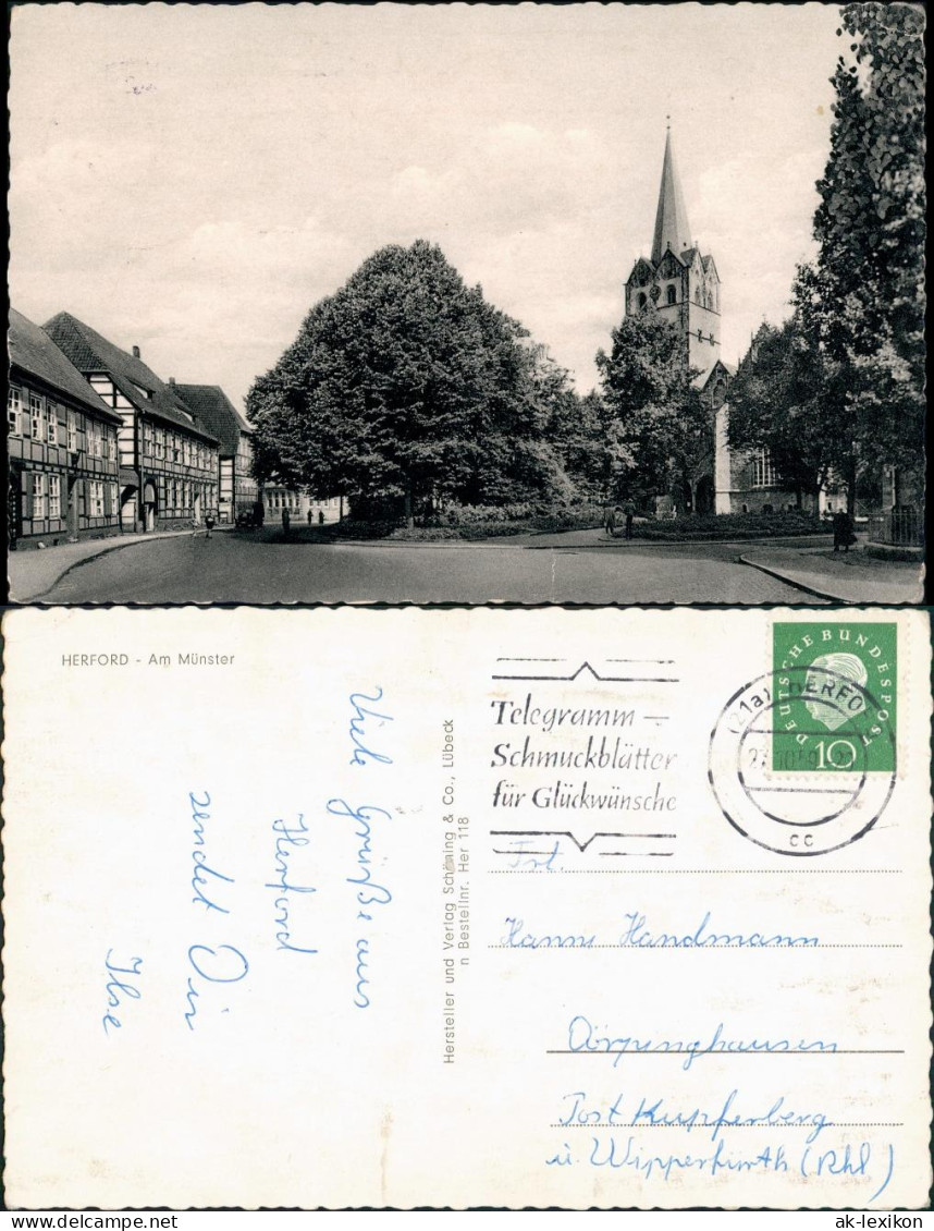 Ansichtskarte Herford Münsterkirche - Straße 1959 - Herford