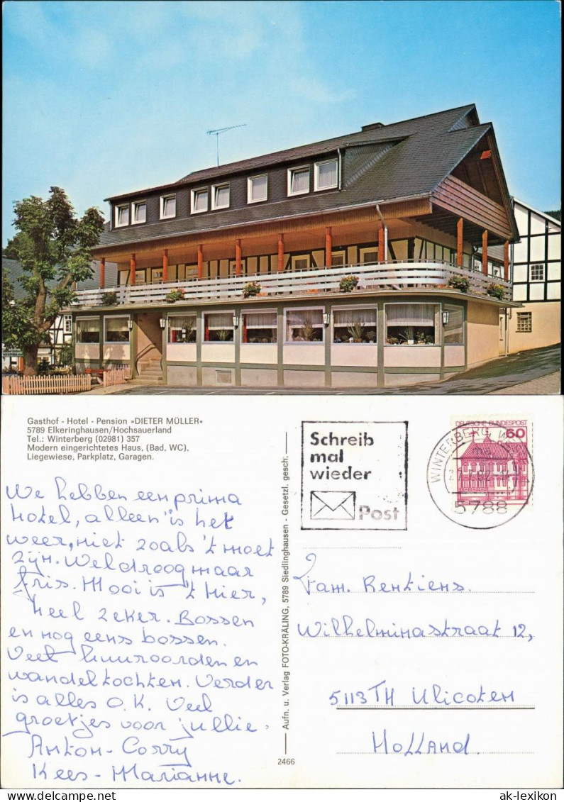 Elkeringhausen-Winterberg Gasthof Hotel Pension DIETER MÜLLER,  1982 - Winterberg