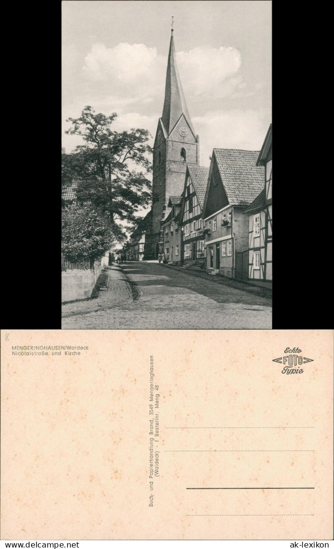 Ansichtskarte Mengeringhausen-Bad Arolsen Straßenpartie 1965 - Bad Arolsen