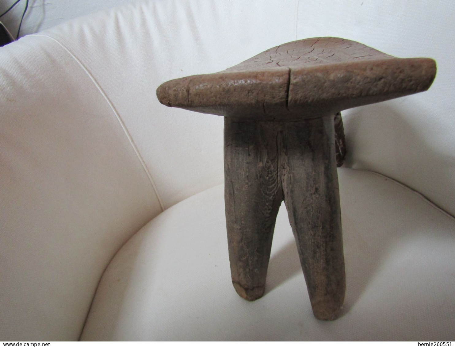 Sublime Tabouret Lobi Tripode - Bois - Burkina Faso - African Art