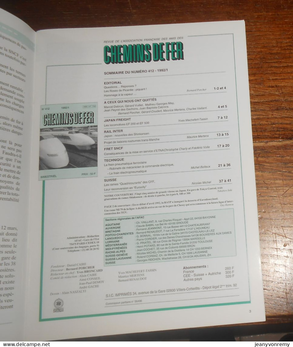 CFF Magazine Janvier 1992. - Eisenbahnen & Bahnwesen