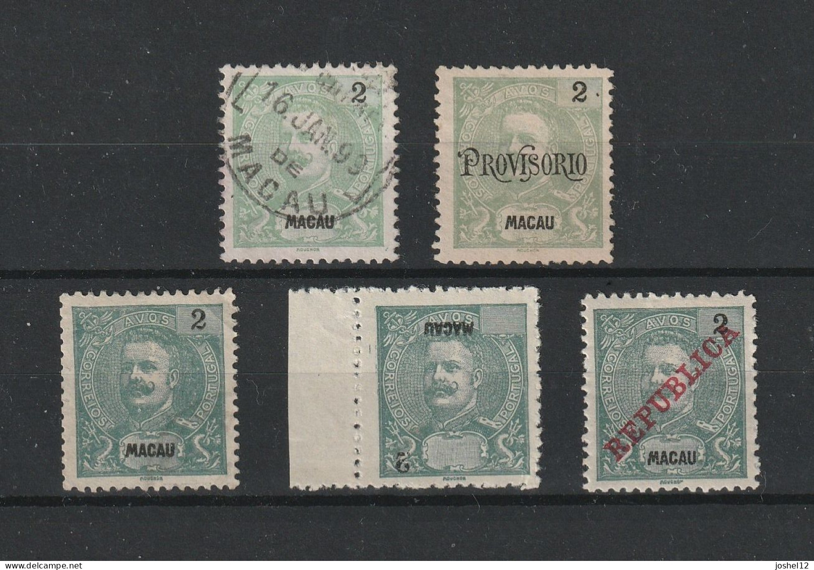 Macau Macao Carlos 2a & Overprint. MH/Used. Mostly No Gum. Fine - Unused Stamps