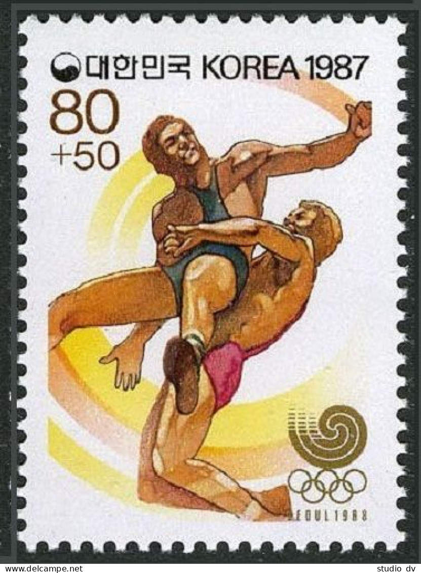 Korea South B44, B44a, MNH. Olympics Seoul-1988. Wrestling. - Corée Du Sud