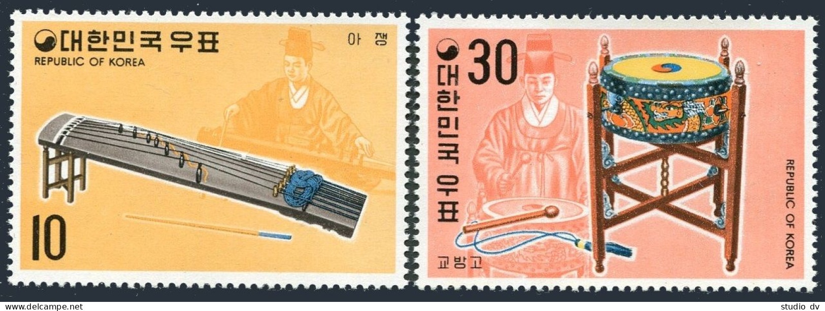 Korea South 887-888, MNH. Michel 889-890. Musical Instruments, 06.20.1974. - Corée Du Sud
