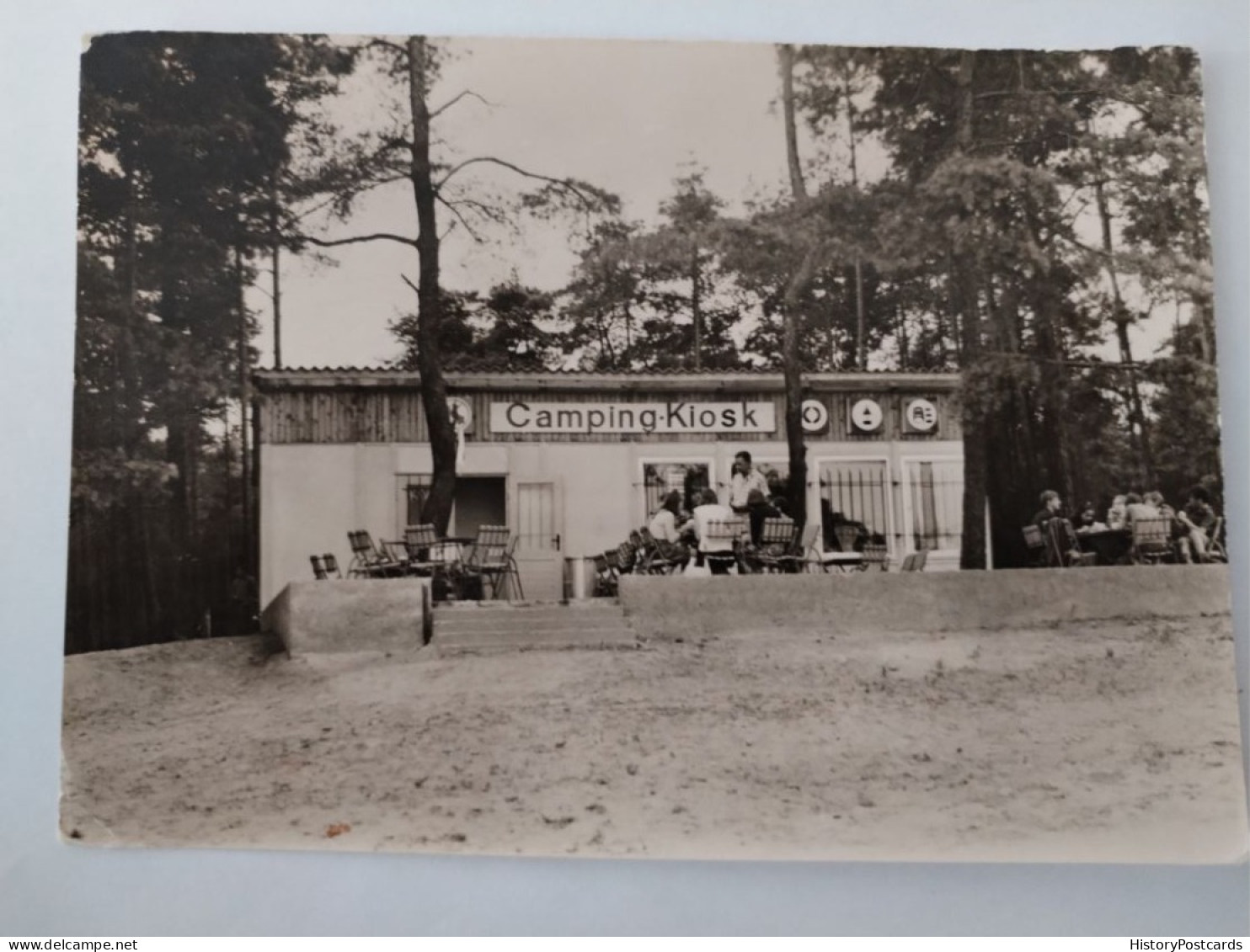 Erholungszentrum Talsperre Spremberg, Campingplatz Nordstrand, Konsum Kiosk, 1970. - Spremberg