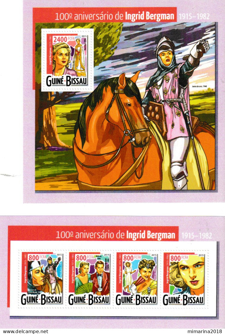 GUINEA BISSAU  2015  MNH  "INGRID BERGMAN" - Cinema