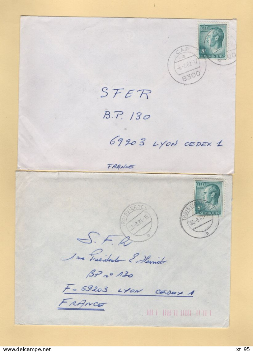 Luxembourg - Lot De 2 Lettres Destination France - Cap Troisvierges - Storia Postale